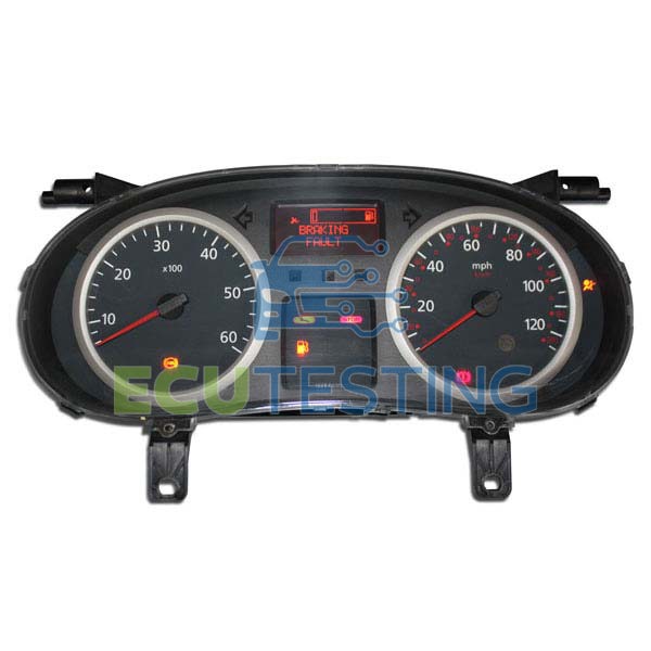OEM no: 281157038 / 28115703-8 / 281123769 / 28112376-9 / P8200390129 / P8200283197D / P8200283197 D / P8200961825C / P8200961825 C / NS6566161P / NS6566161-P / P8200283201D / P8200283201-D / P8200408680G / P8200408680-G / 225086401 / 2250864-01 / 281128045 / 28112804-5 / 225086401 / 2250864-01 / P8200279060D / P8200279060-D / 93851191 - Nissan PRIMASTAR - Quadro strumenti integrato nel cruscotto