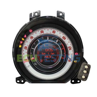 OEM no: 4902192209 / 503002123400 / 503002123500 / 503002124500 / 503002127200 / 503002127300 / 503005190201 / 503005190230 / 503005210301 / 503005214210 / 503005214330 / 503005214730 / 503005214930 / 503005215130 / 503005216201 / 503005216230 / 503005216901 / 503005216930 / 503015214106 / 503015214110 / 503015214207 / 503015214208 / 503015214210 / 503015214211 / 503015214307 / 503015214310 / 503015214906 / 503005216330 / 503015214007 / 503005216720 / 503002124200 / 503005220600 / 503005215530 / 503005190402 / 503005215730 / 503015500208 / 503002128300 / 503015500216 / 503002124700 / 503004500254 / 503015501110 / 503005190101 / 503015500217 / 5550021211 / 503015500316 / 503002128000 / 203015500309 / 07356267040 / 503005220200 / 503002124900 / 503005210400 / 503015500209 / 07356267000 / 503005214830 / 503002123600 / 503004500154 / 503015500317 / 503015214311 / 503002123700 / 503005214220 / 503015190206 / 503015500218 / 503002128700 / 503015215507 / 735590744 / 503002127700 / 503005216301 / 503015215407 - Fiat 500 - Quadro strumenti integrato nel cruscotto