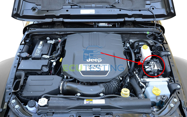 Jeep Wrangler ABS location